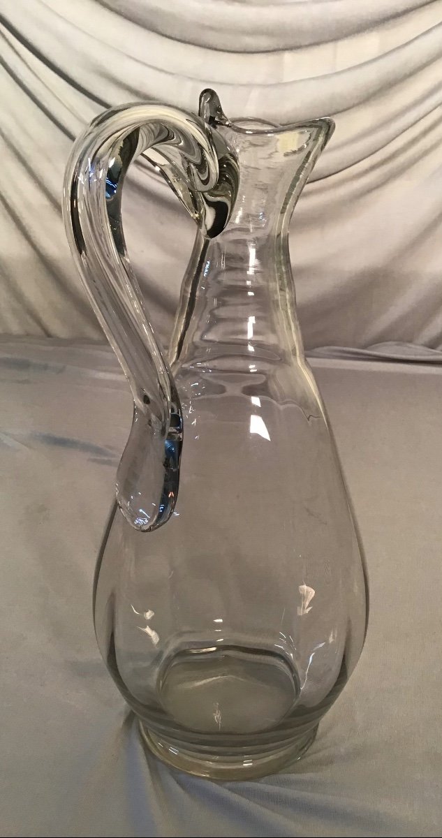 Glass Cider Pitcher, Norman Work 19th-photo-2