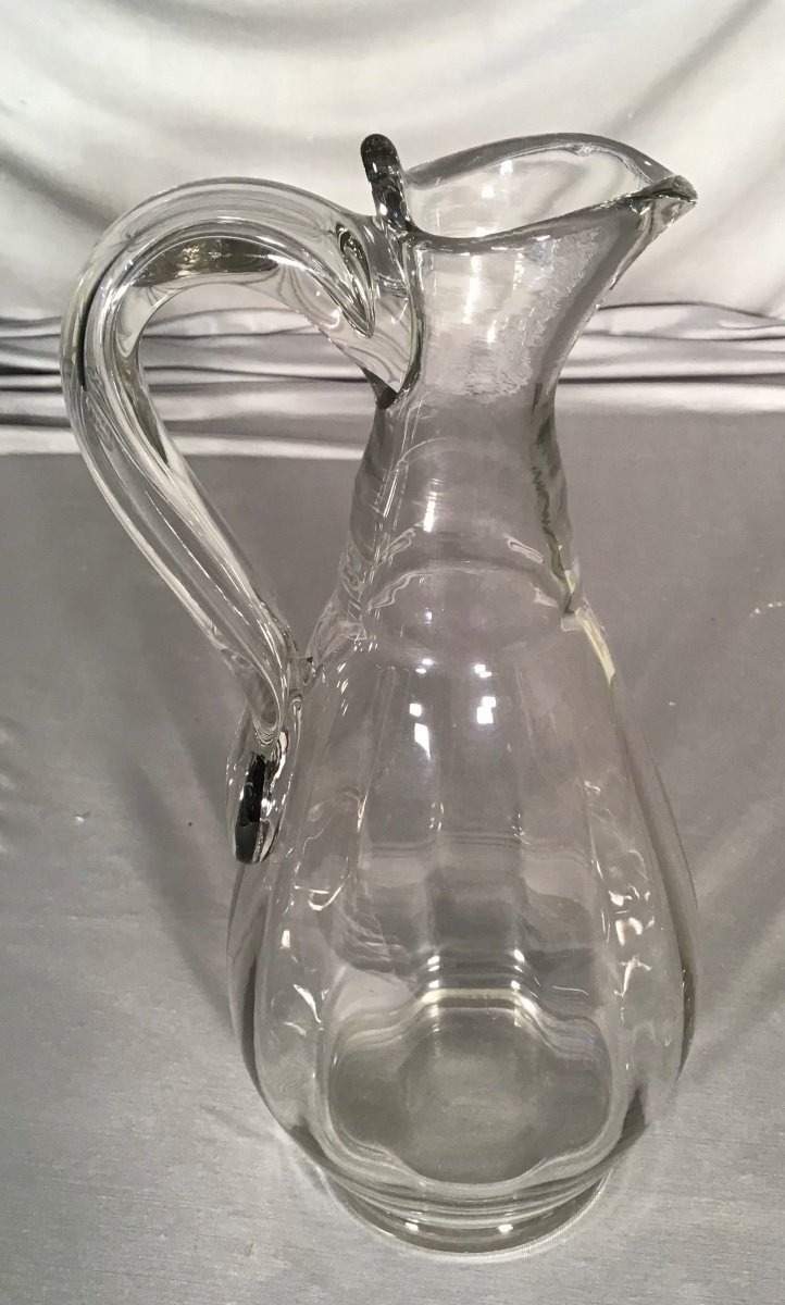 Glass Cider Pitcher, Norman Work 19th