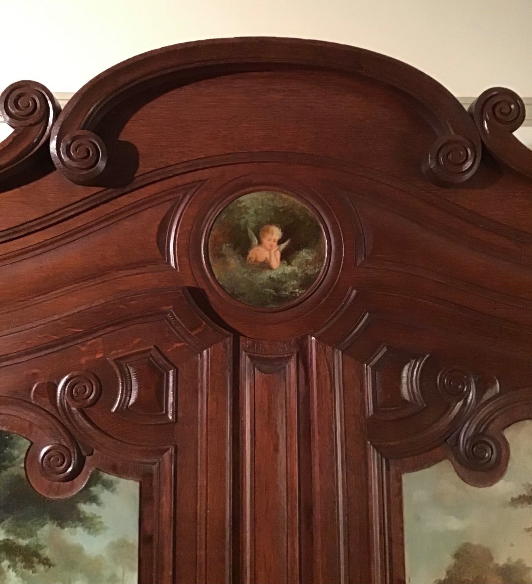 Armoire Normande En Chêne Peinte D’origine, Epoque Deuxième Moitié Du XIXème Siècle -photo-2