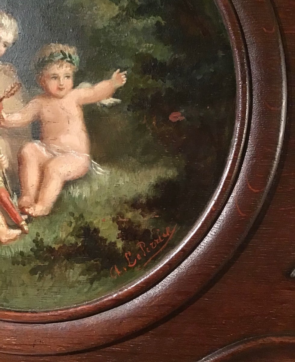 Armoire Normande En Chêne Peinte D’origine, Epoque Deuxième Moitié Du XIXème Siècle -photo-5