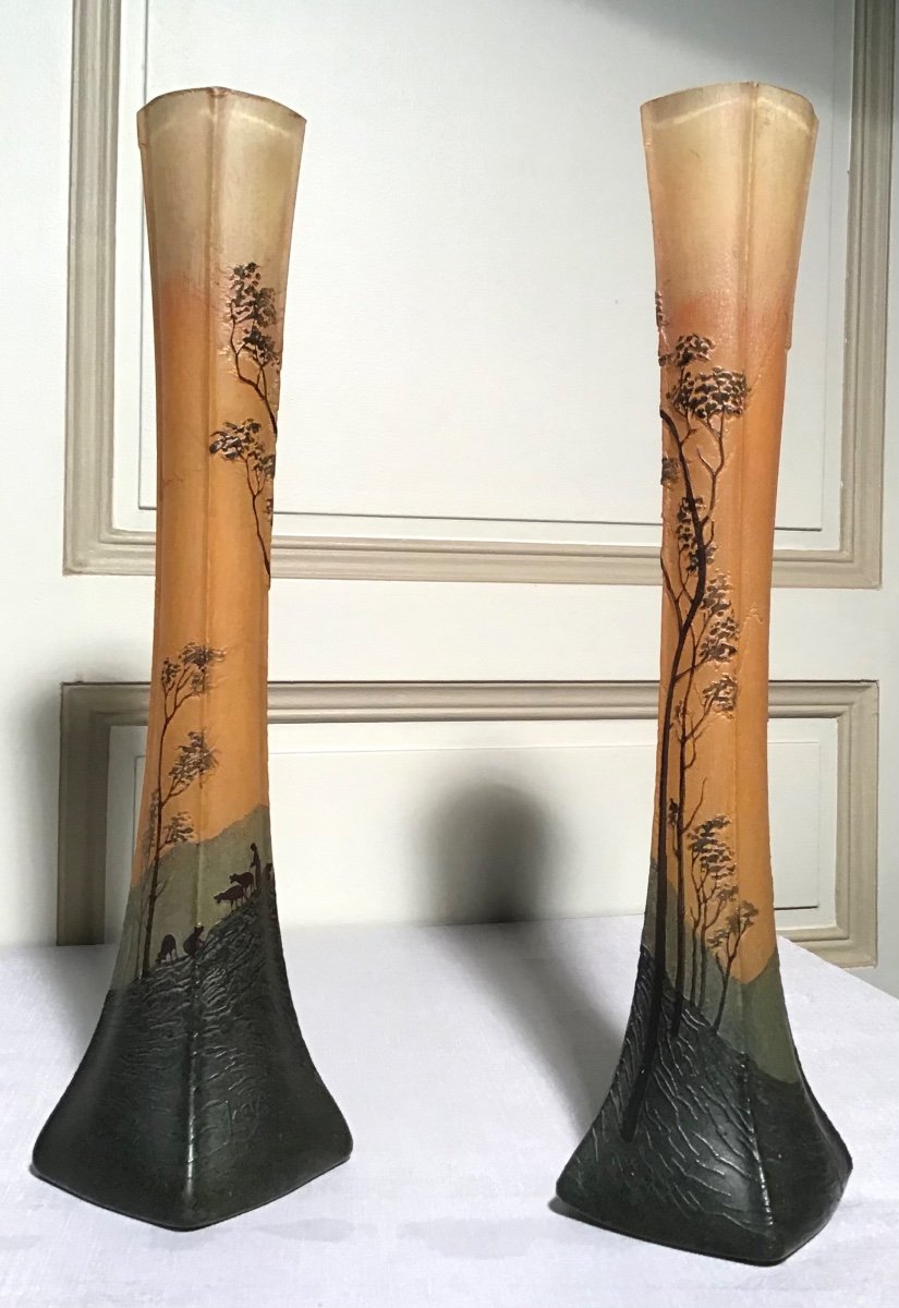 Paire De Vases « Legras » 1839-1916-photo-2