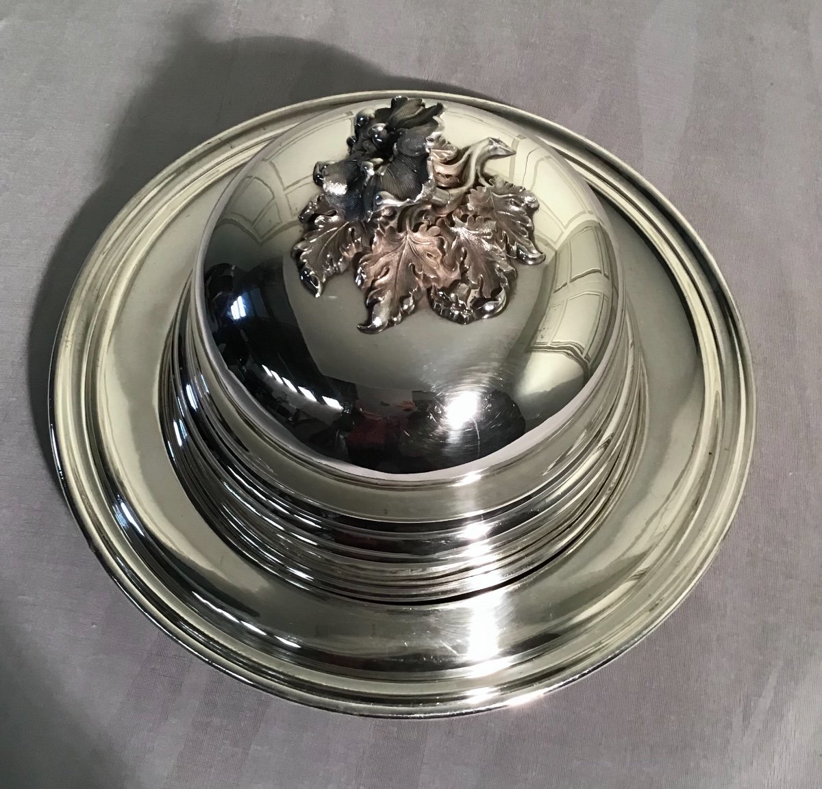 Cloche De Service En Métal Argenté, Début 20ème -photo-2
