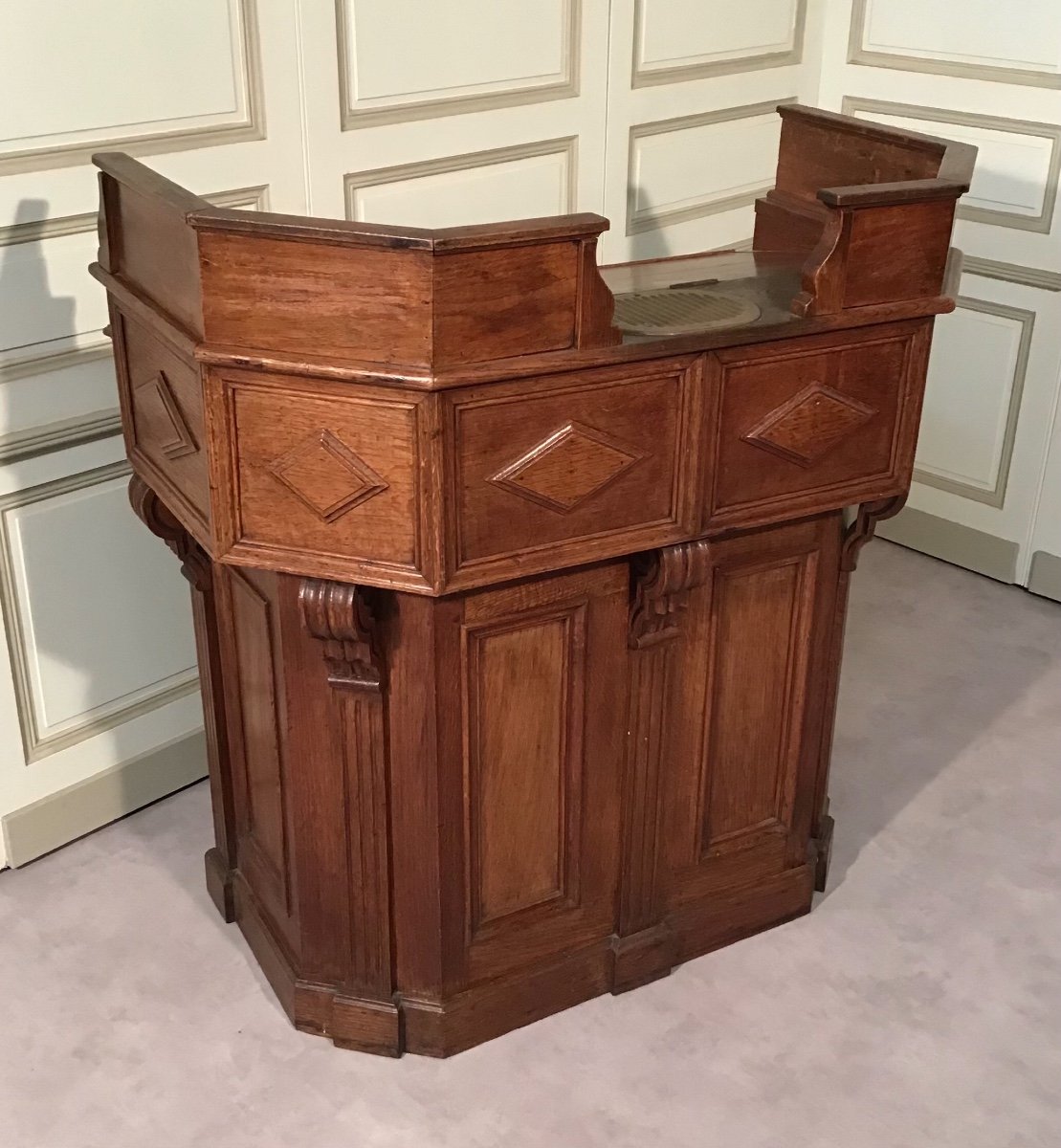 Caisse De Magasin En Chêne, Epoque Fin 19ème -photo-3