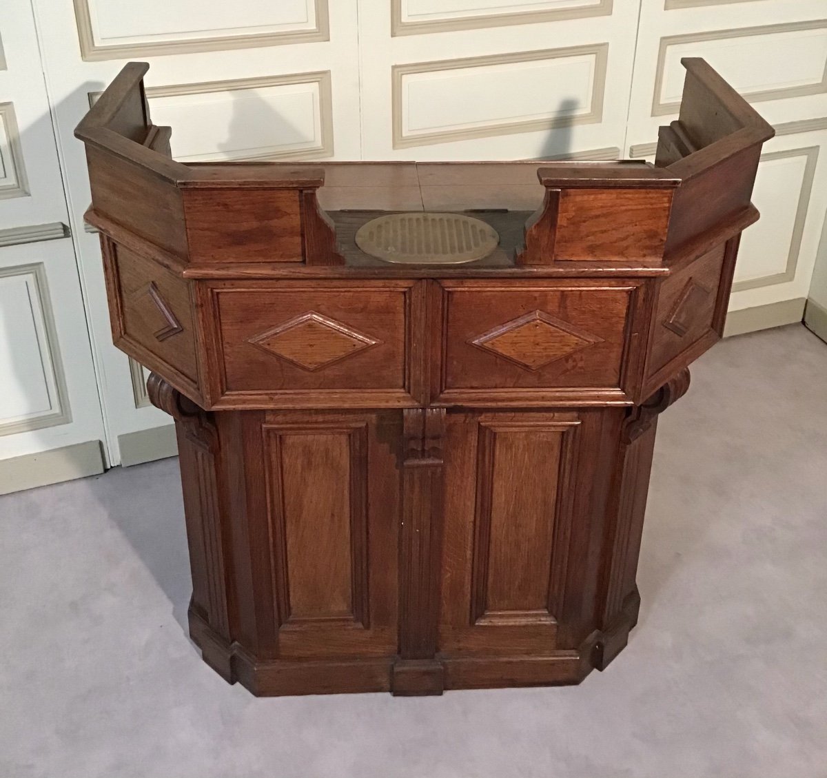 Caisse De Magasin En Chêne, Epoque Fin 19ème 