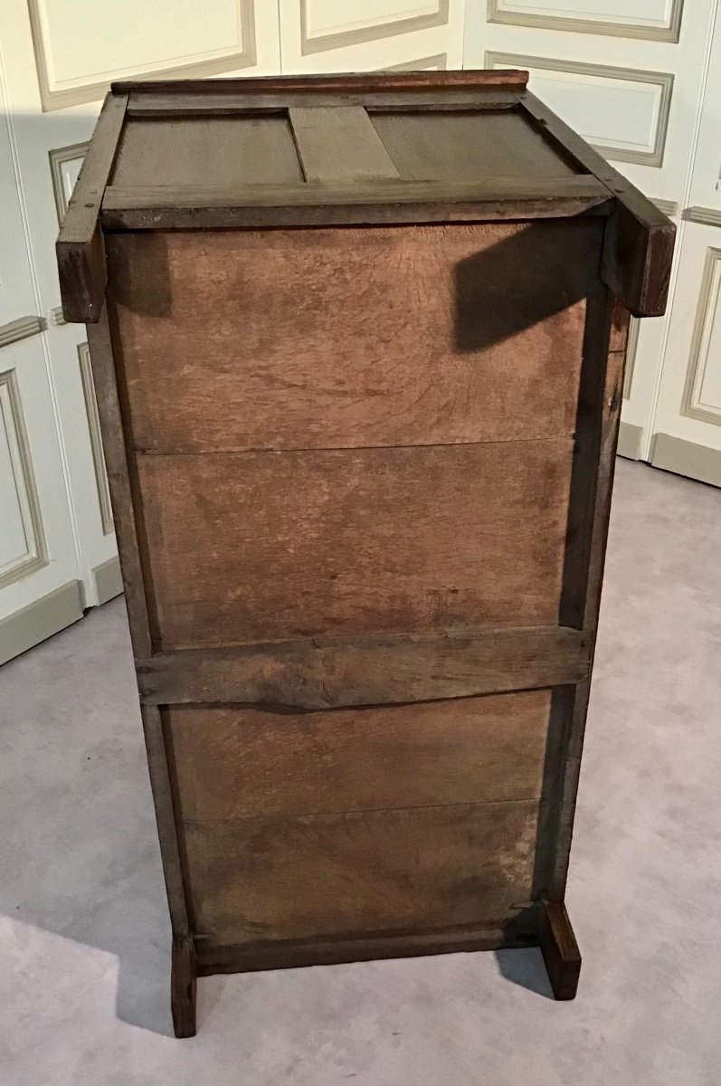 Anglo-norman Chest In Oak, Mid 18th Century Period.-photo-6