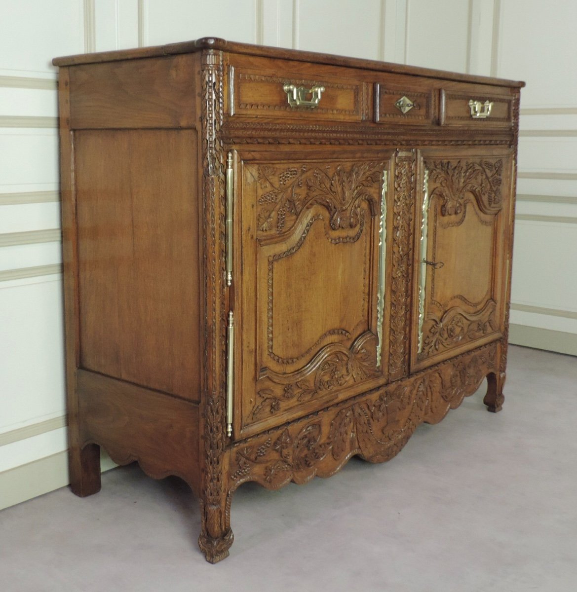 Buffet Bas Normand Said Norman Commode Du Bocage Virois, Mid 19th Time-photo-3