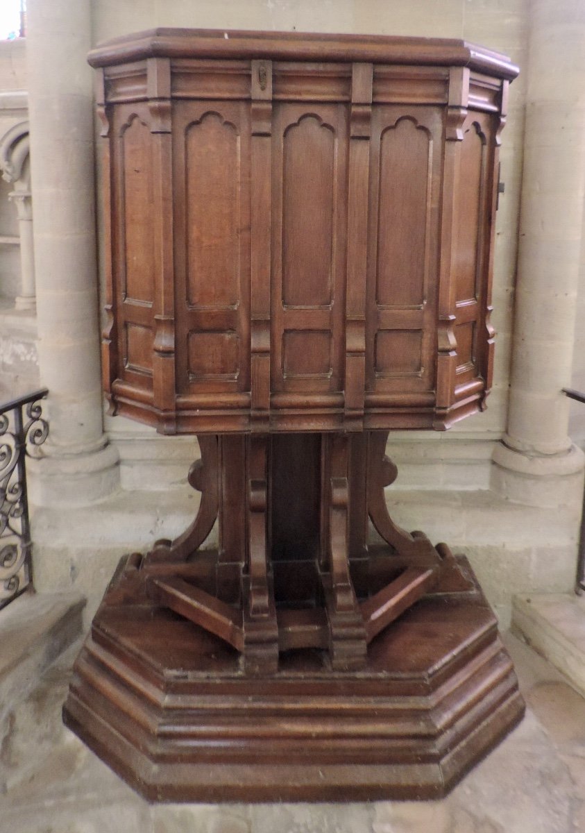 Late 19th Century Oak Church Chair-photo-2