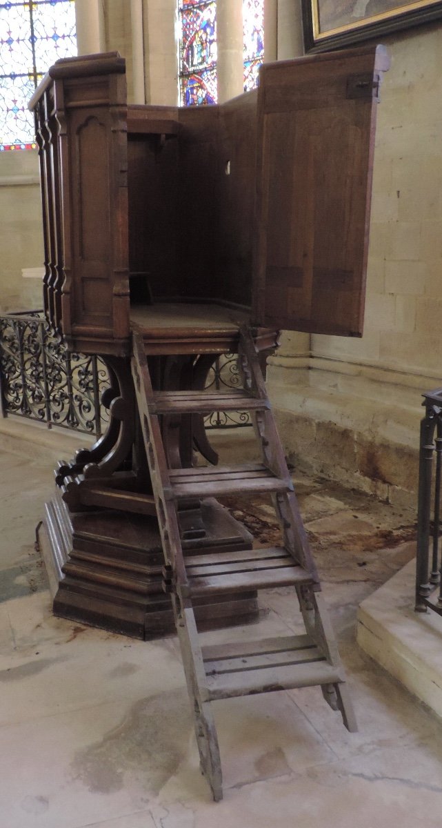 Late 19th Century Oak Church Chair-photo-4