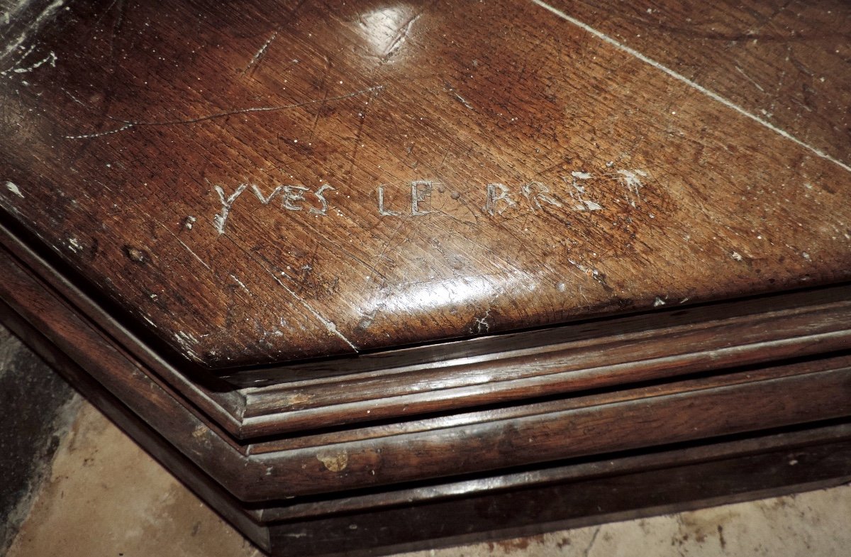 Late 19th Century Oak Church Chair-photo-5