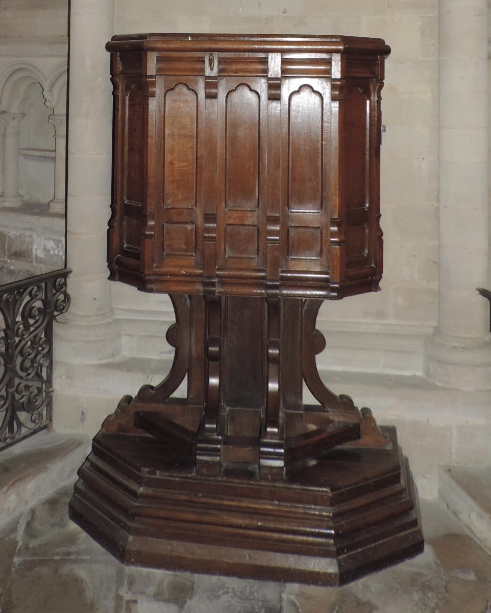 Late 19th Century Oak Church Chair