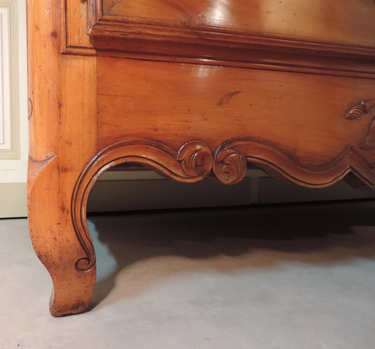 Armoire De Mariage Rennaise En Merisier Et Châtaignier, Epoque Milieu 19ème -photo-1