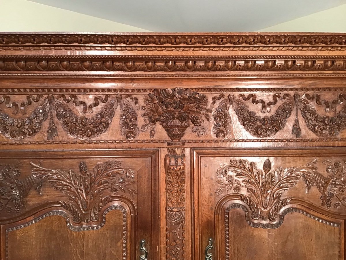 Armoire Normande De Mariage, 19ème -photo-2