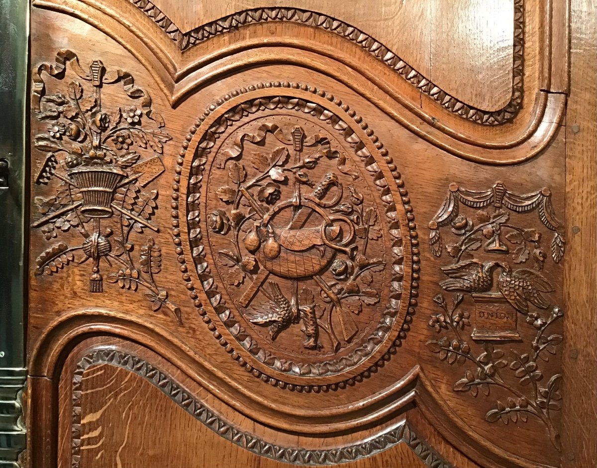 Armoire Normande De Mariage, 19ème -photo-2