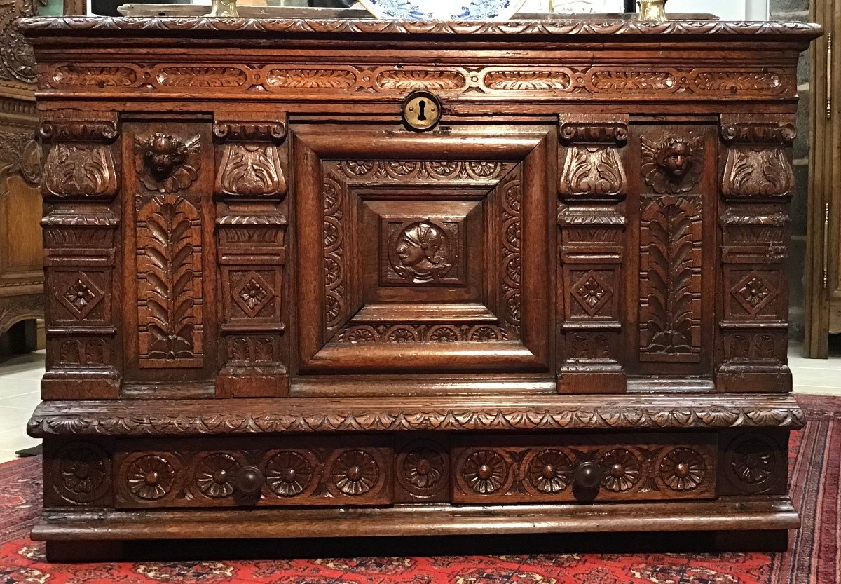 Norman Chest In Oak 17th-photo-2