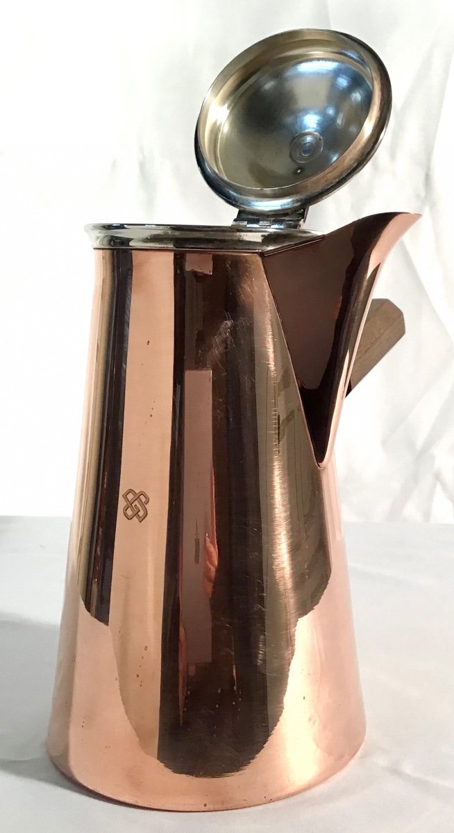 Grand Hotel Copper Coffee Maker, Early 20th-photo-3