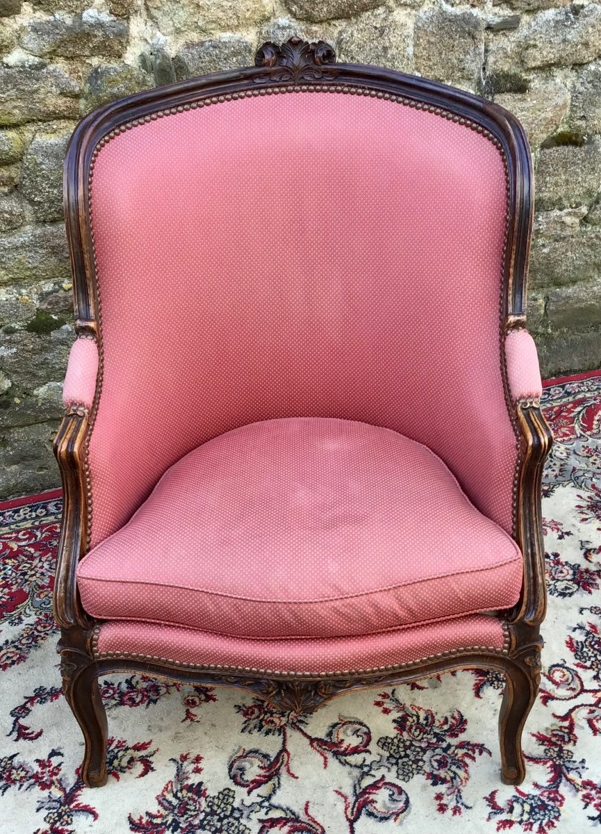 Large Bergère De Style Louis XV-photo-3
