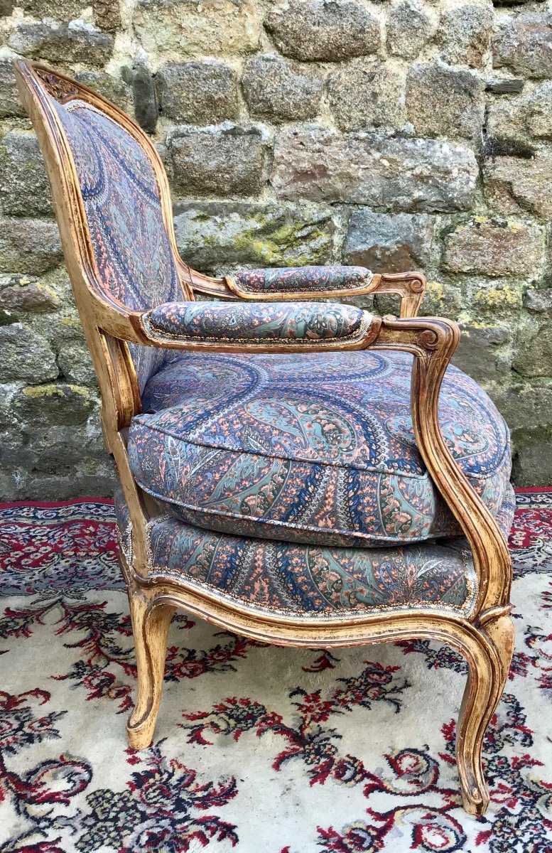 Pair Of Louis XV Style Cabriolet Armchairs-photo-3