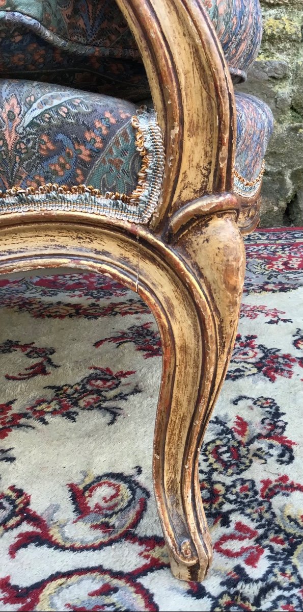 Pair Of Louis XV Style Cabriolet Armchairs-photo-5