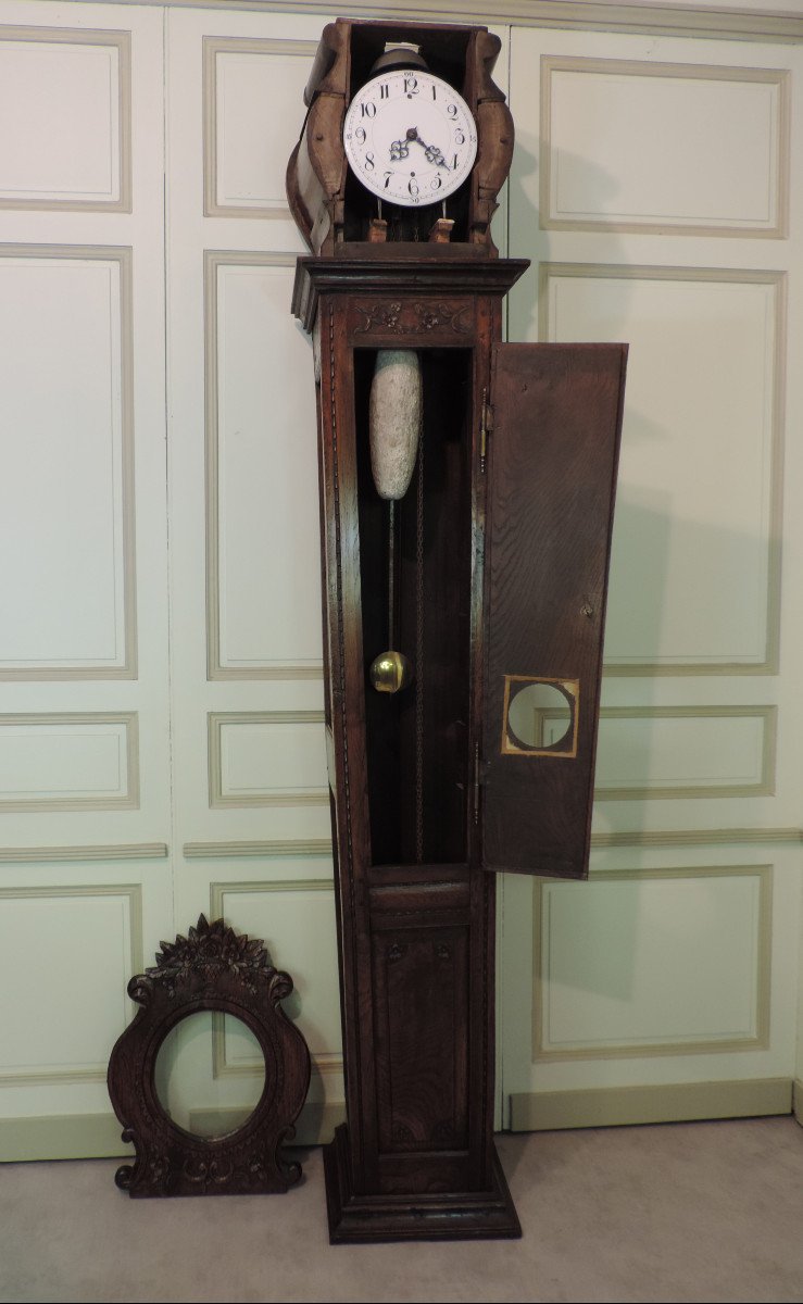 18th Century Oak Clock-photo-2