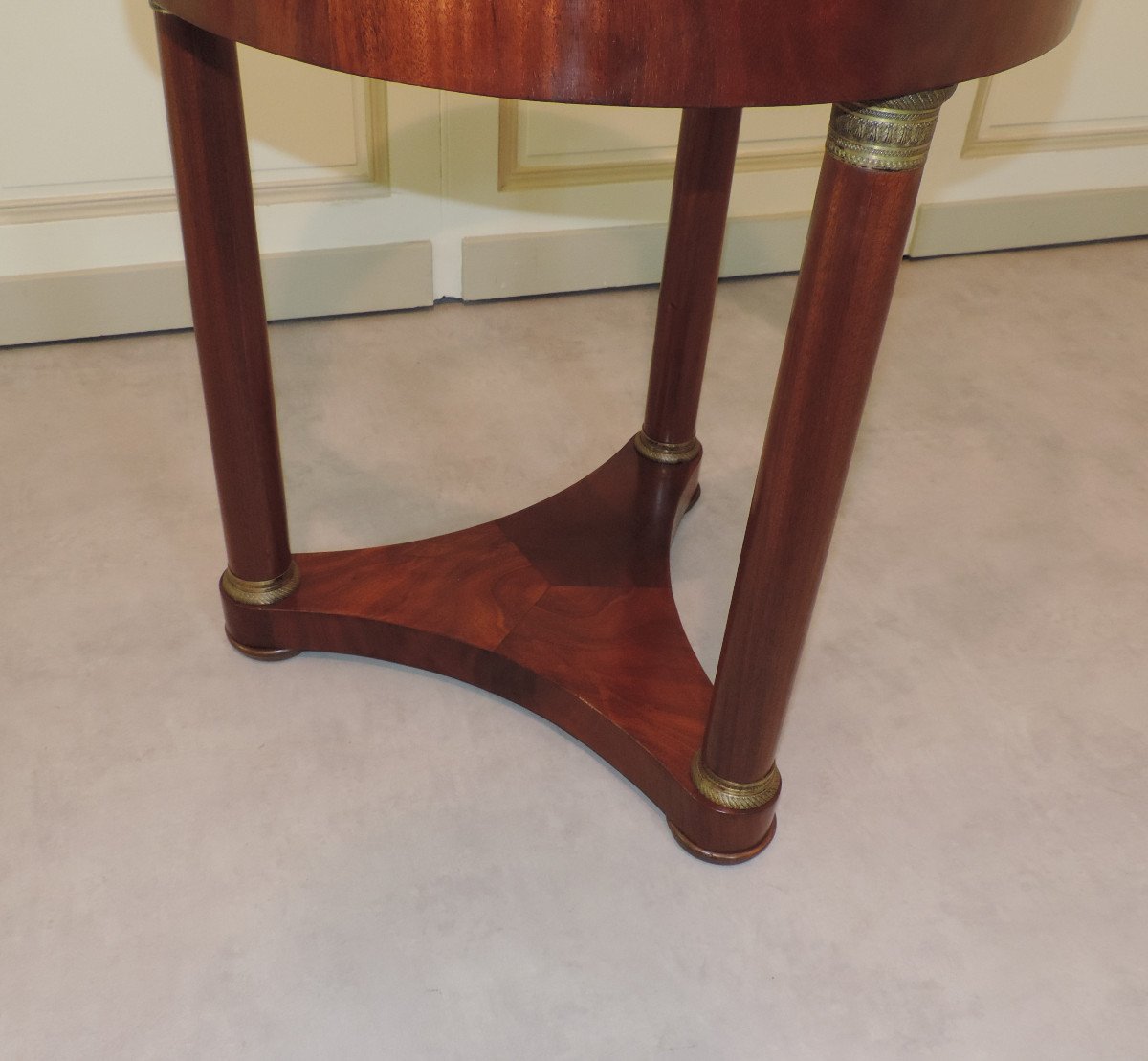 Empire Style Mahogany Pedestal Table-photo-4