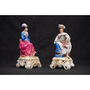 Encrier Pique-plume En Porcelaine De Paris