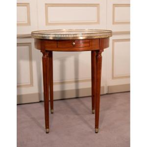 Table Bouillotte De Style Louis XVI En Acajou
