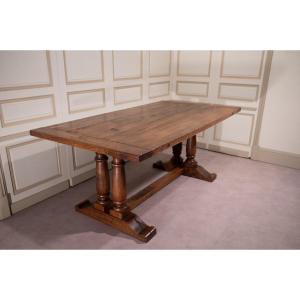 Large Monastery Table In Oak XXth Century