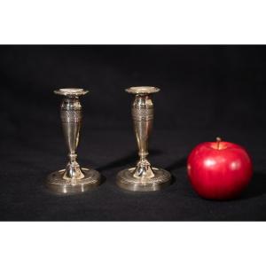 Pair Of Nineteenth Toilet Candlesticks