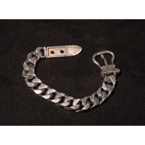 Bracelet Gourmette En Argent "HERMES"