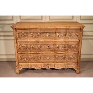 Sturdy Louis XV Oak Chest Of Drawers