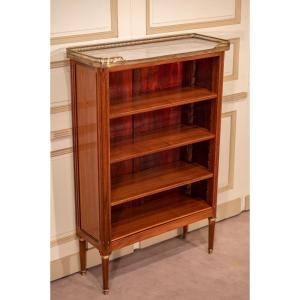 Bibus, Small Louis XVI Style Mahogany Bookcase
