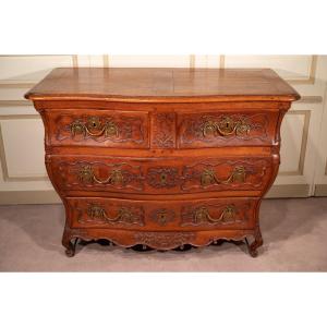 Commode en noyer Louis XV 18ème siècle