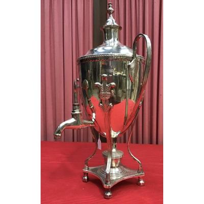 Samovar En Métal Argenté De Style Empire