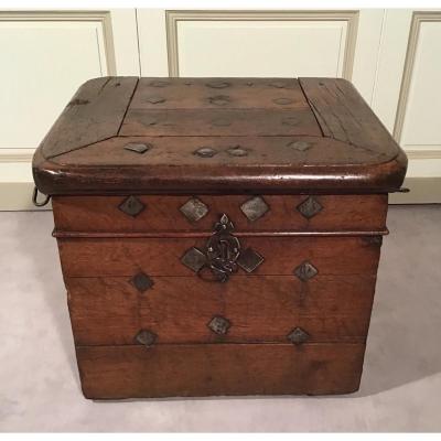 Marine Chest With Three Locks, 17th Century Period