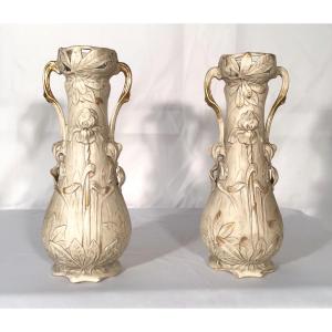 Paire De Vases Art Nouveau