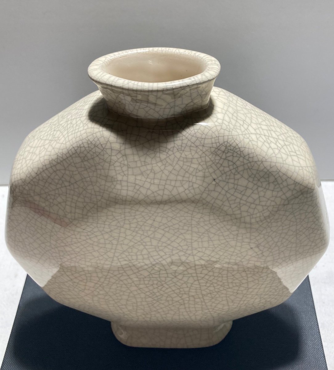 Art Deco Enamel Vase From Longwy-photo-5