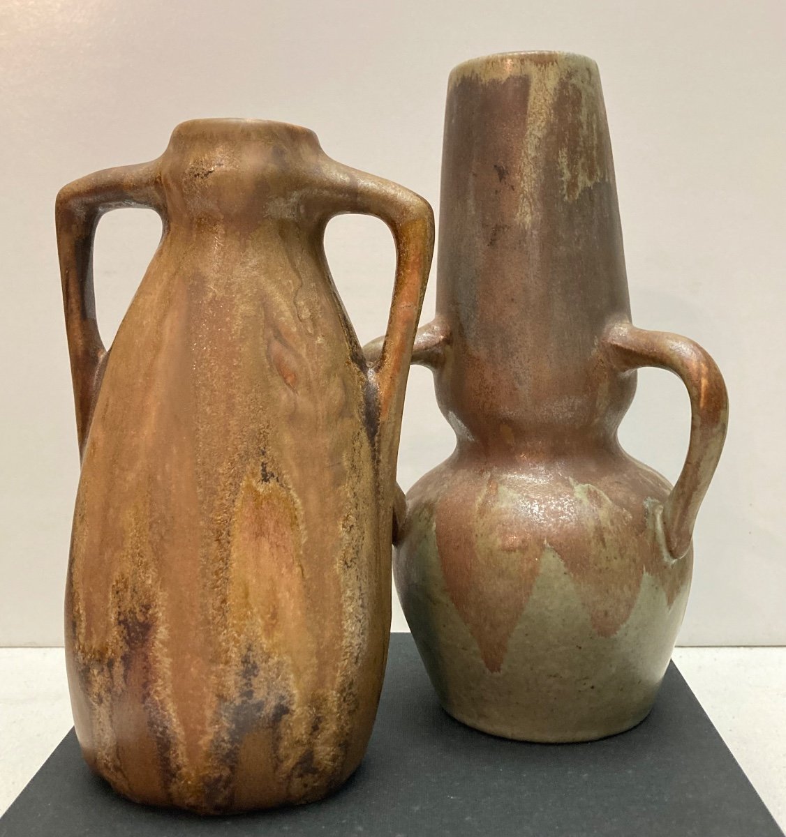 Duo De Vases Céramique Art Nouveau Gilbert Metenier-photo-7
