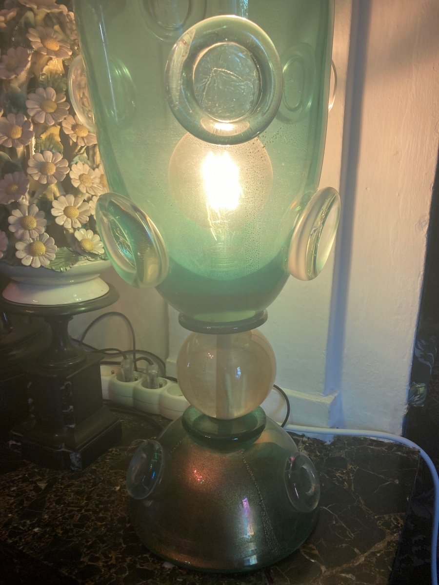 Pair Of Large Barovier And Toso Murano Lamps-photo-5
