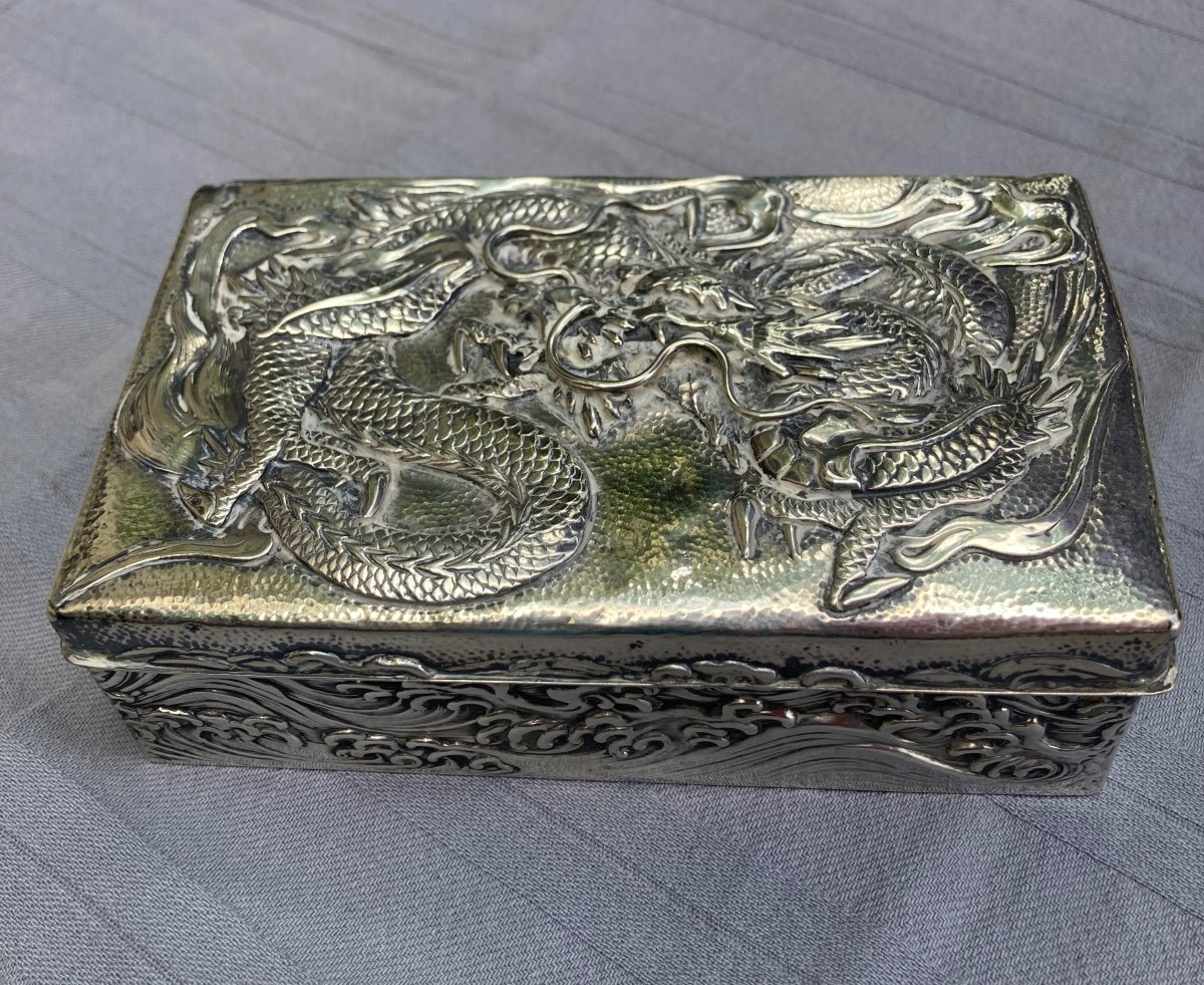 Coffret Argent Massif Chine 19ème