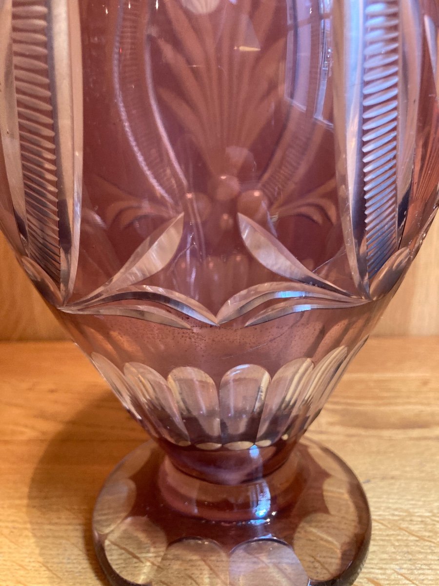 Bohemian Crystal “shell” Vase -photo-3
