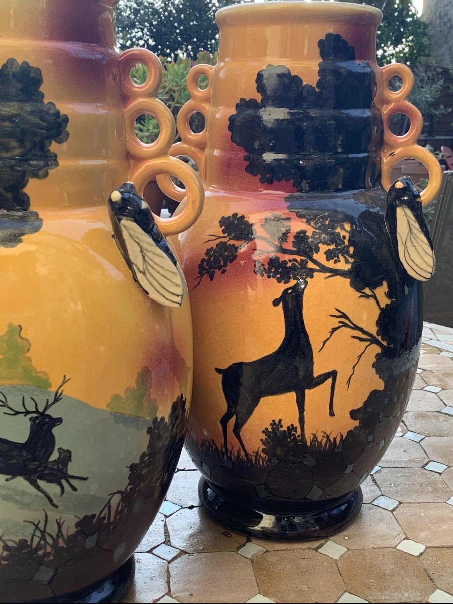 Pair Of Large Ceramic Vases Saint Jean Du Désert Marseille-photo-1