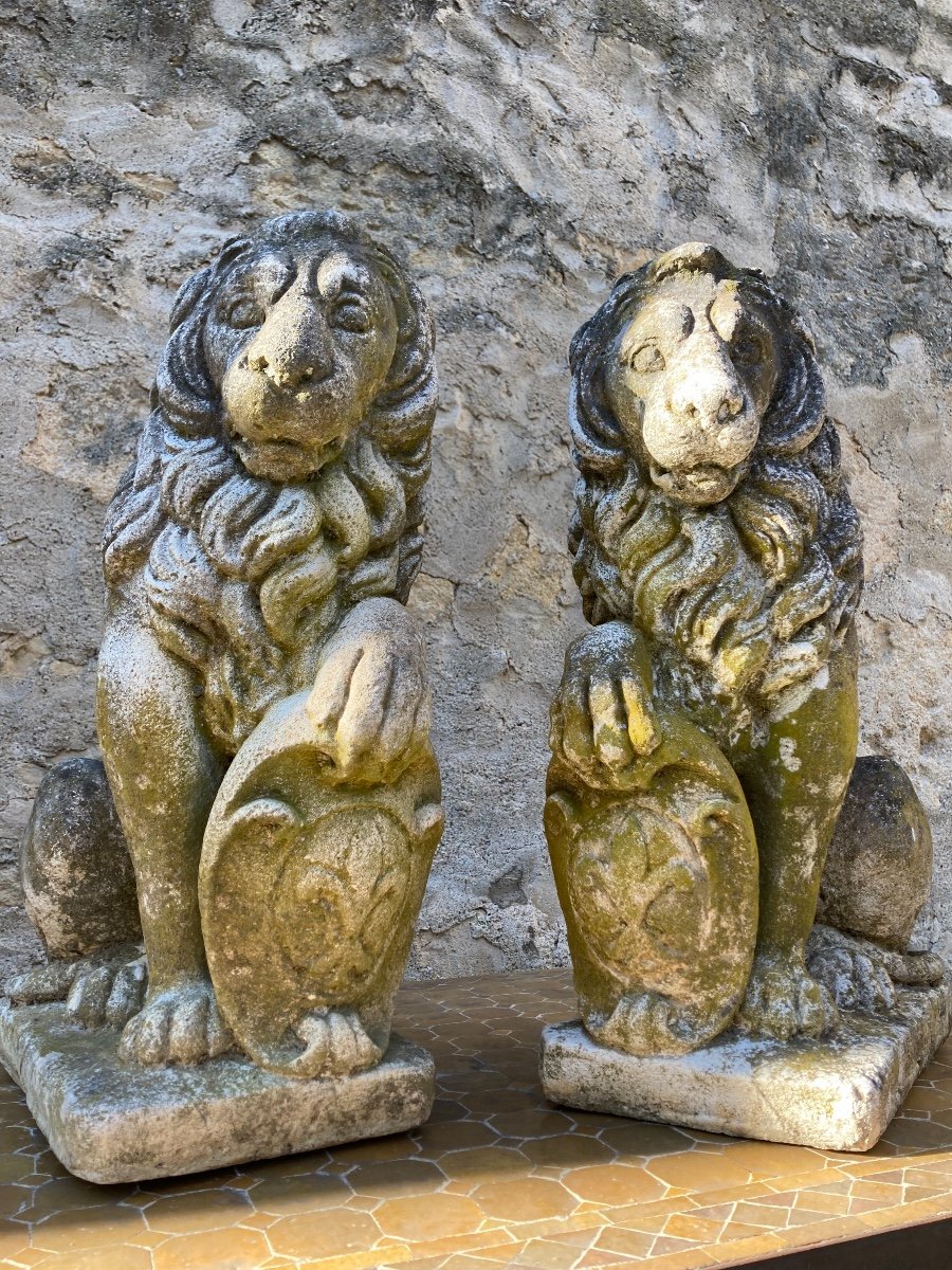 Pair Of Stone Lions-photo-2