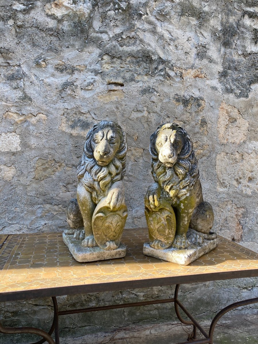 Pair Of Stone Lions-photo-4