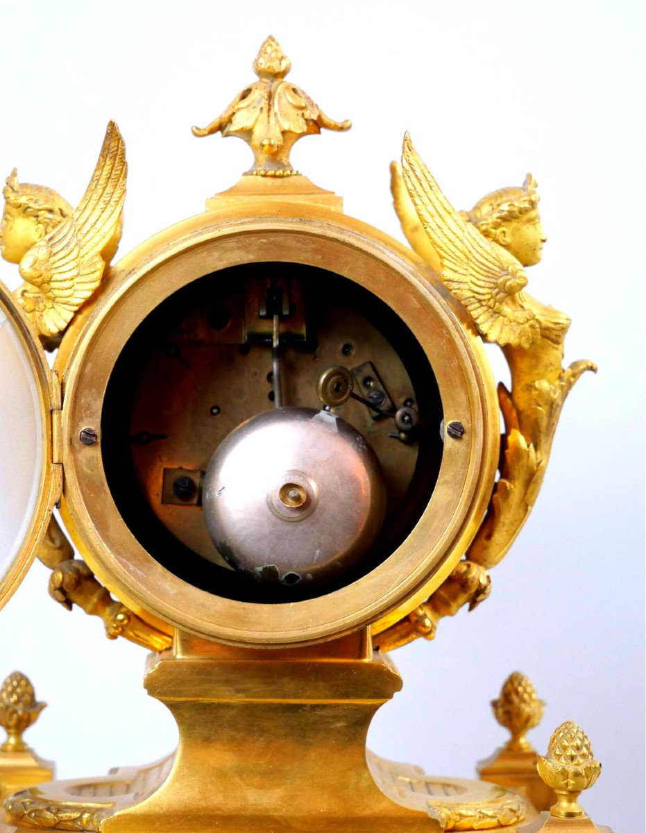 Pendulum In Gilt Bronze And Sèvres Porcelain-photo-1