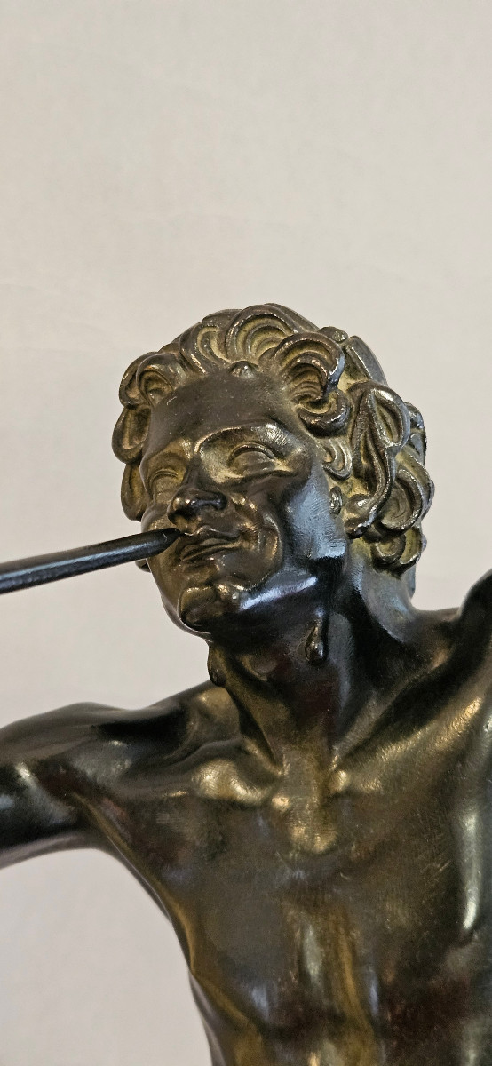grand Bronze: FAUNE DANSANT signé LEQUESNE, fonte SUSSE Frères-photo-2