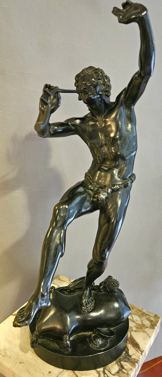 grand Bronze: FAUNE DANSANT signé LEQUESNE, fonte SUSSE Frères