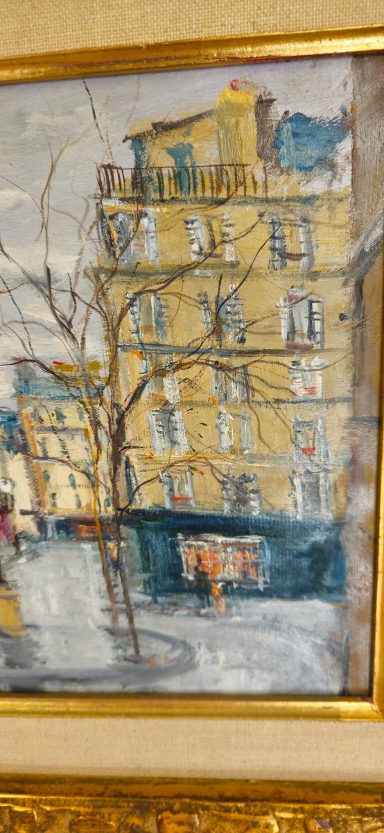 Serge Belloni: Furstenberg Square In Paris, Oil Painting-photo-3