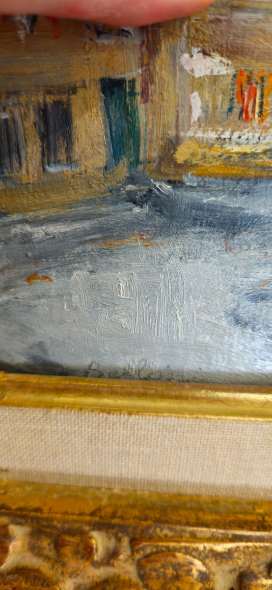 Serge Belloni: Furstenberg Square In Paris, Oil Painting-photo-4