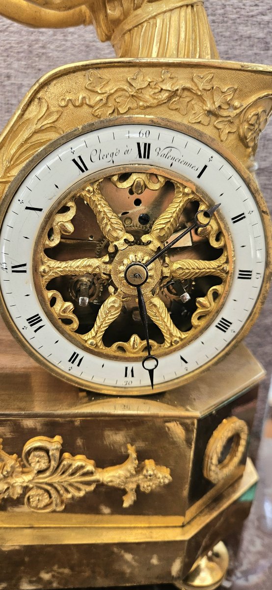 Empire Skeleton Clock: "the Chariot Of Loyalty," A Ravrio Model-photo-2