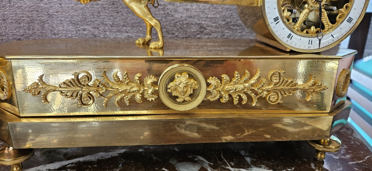 Empire Skeleton Clock: "the Chariot Of Loyalty," A Ravrio Model-photo-6